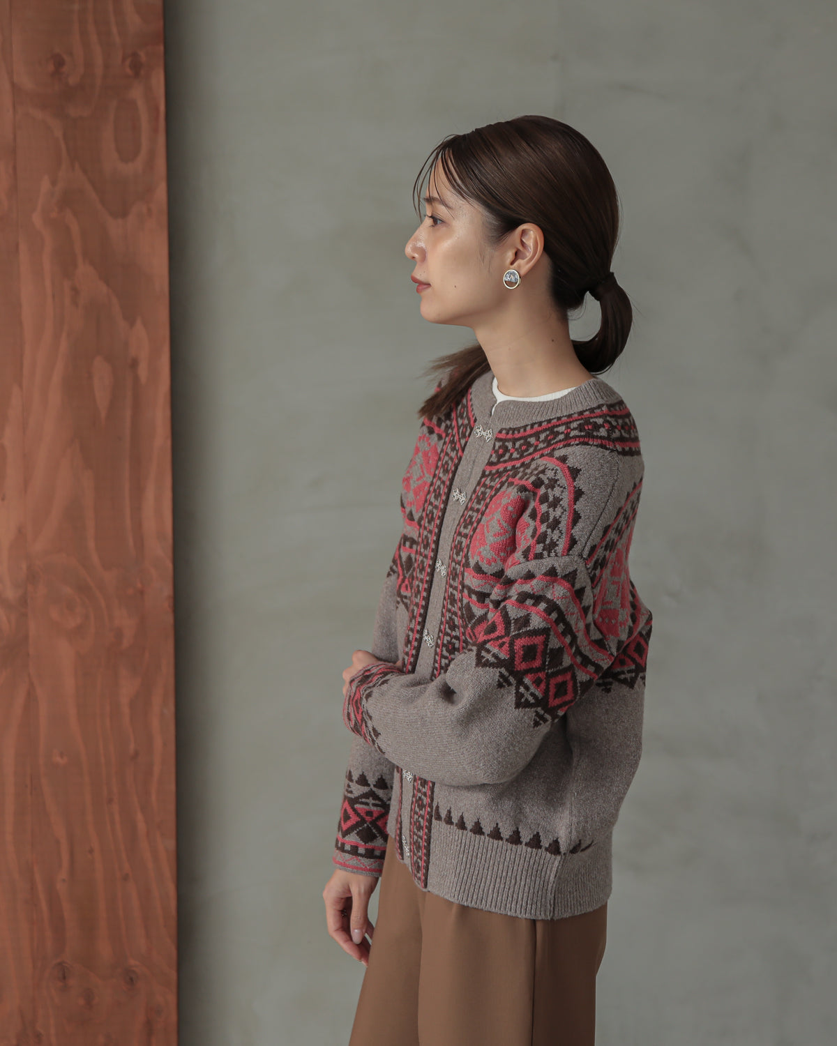 tyrolean knit cardigan
