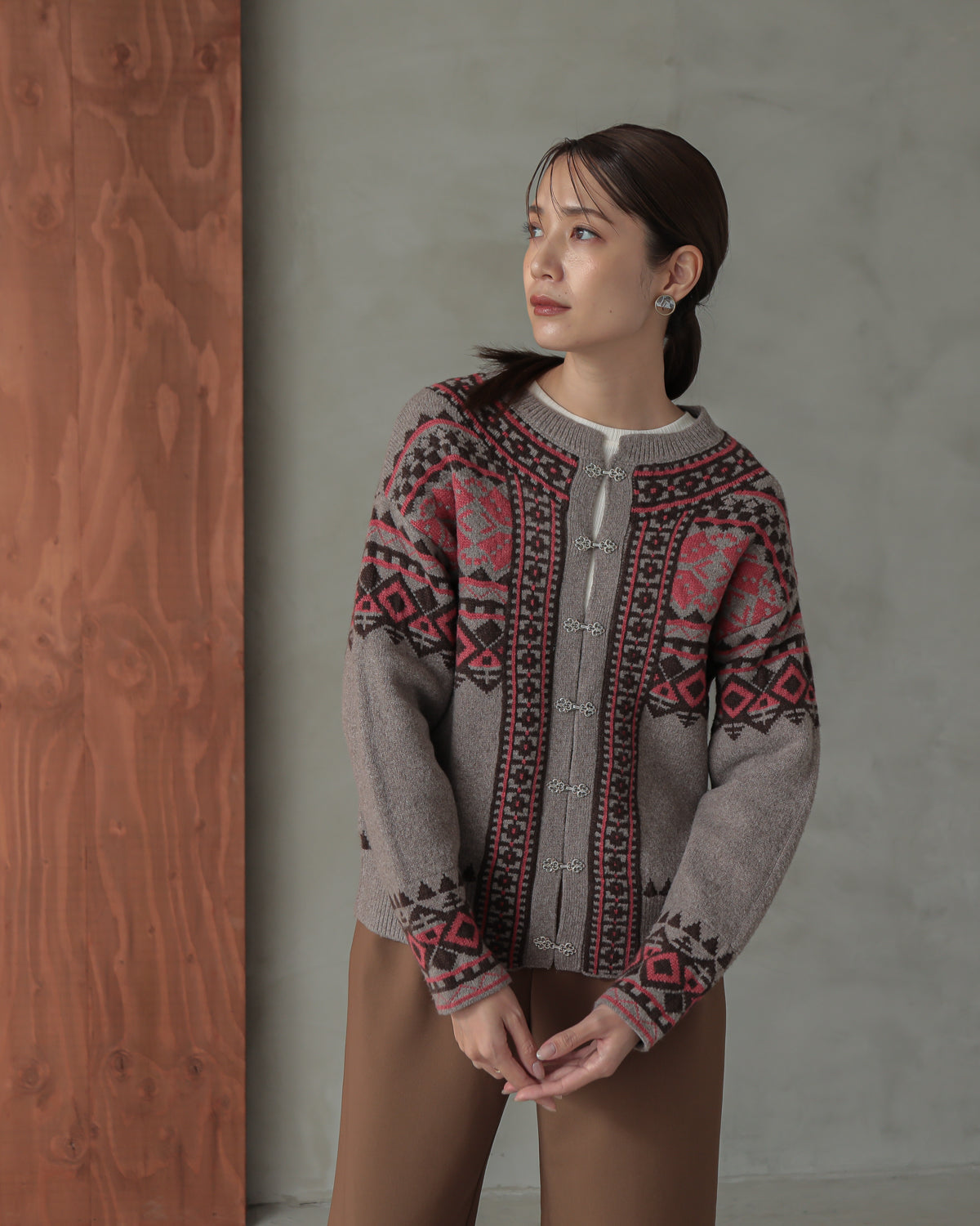 tyrolean knit cardigan