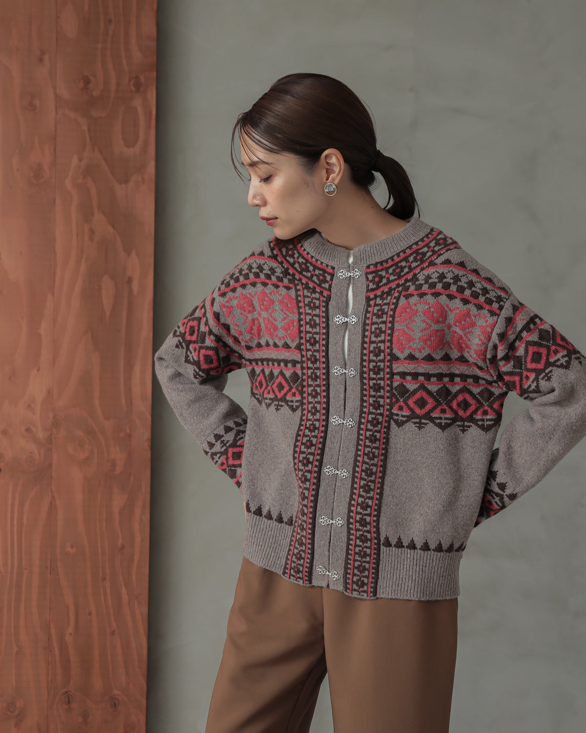 tyrolean knit cardigan