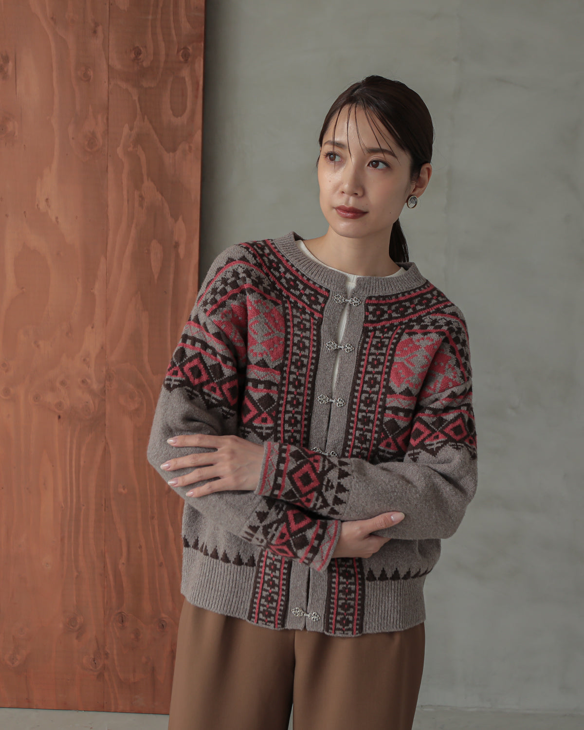 tyrolean knit cardigan