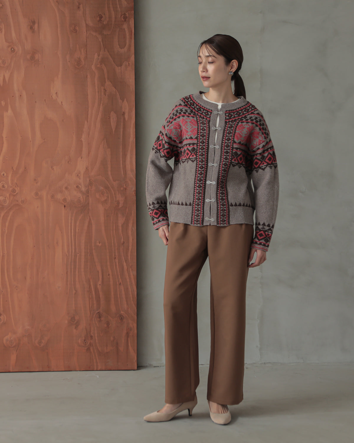 tyrolean knit cardigan