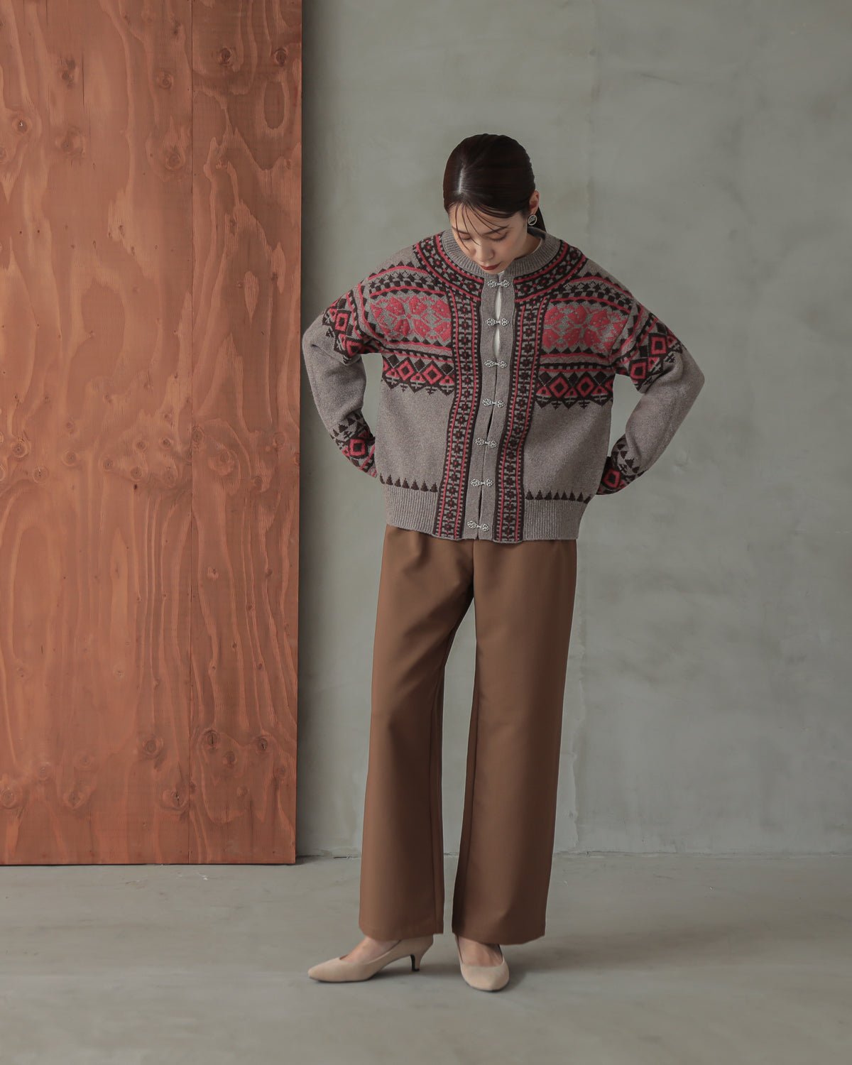 tyrolean knit cardigan