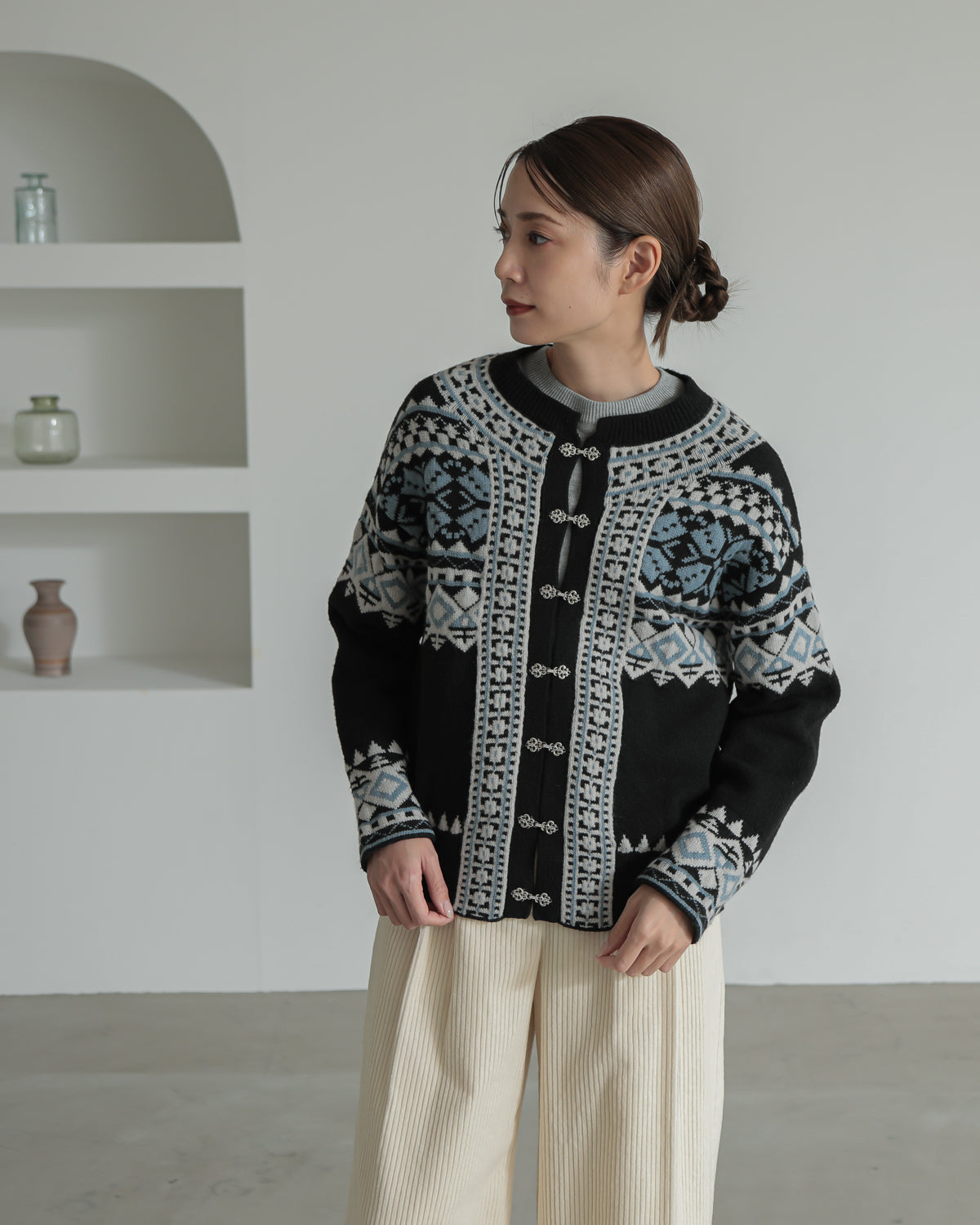 tyrolean knit cardigan