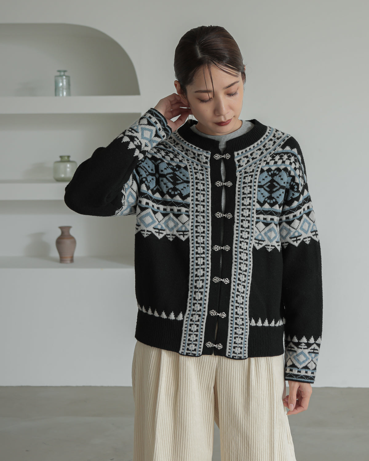 tyrolean knit cardigan