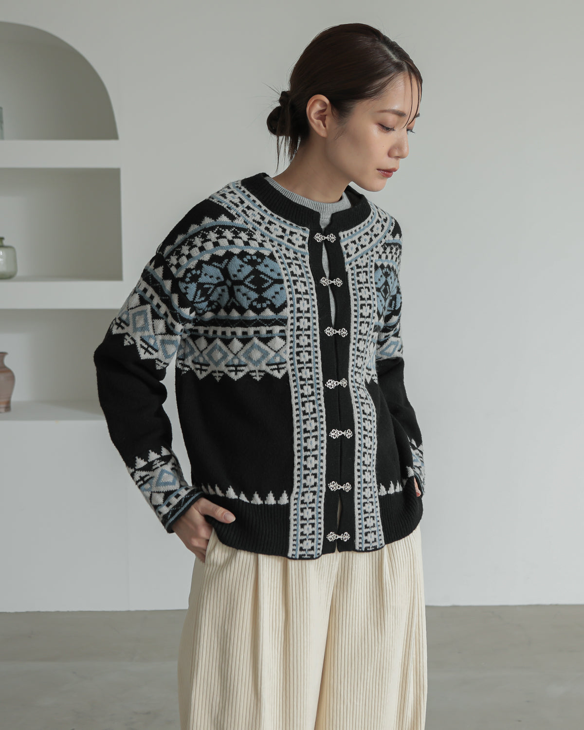 tyrolean knit cardigan