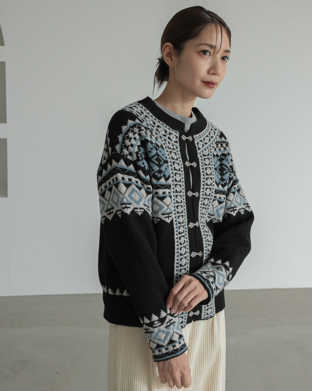 tyrolean knit cardigan