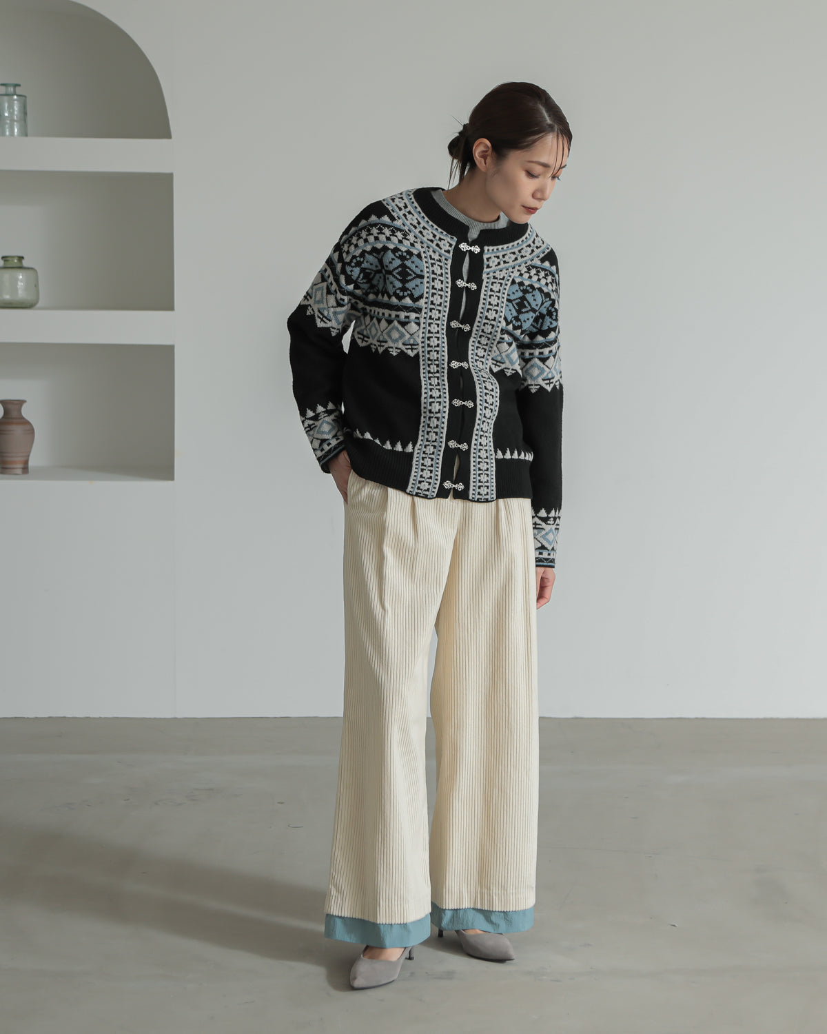 tyrolean knit cardigan