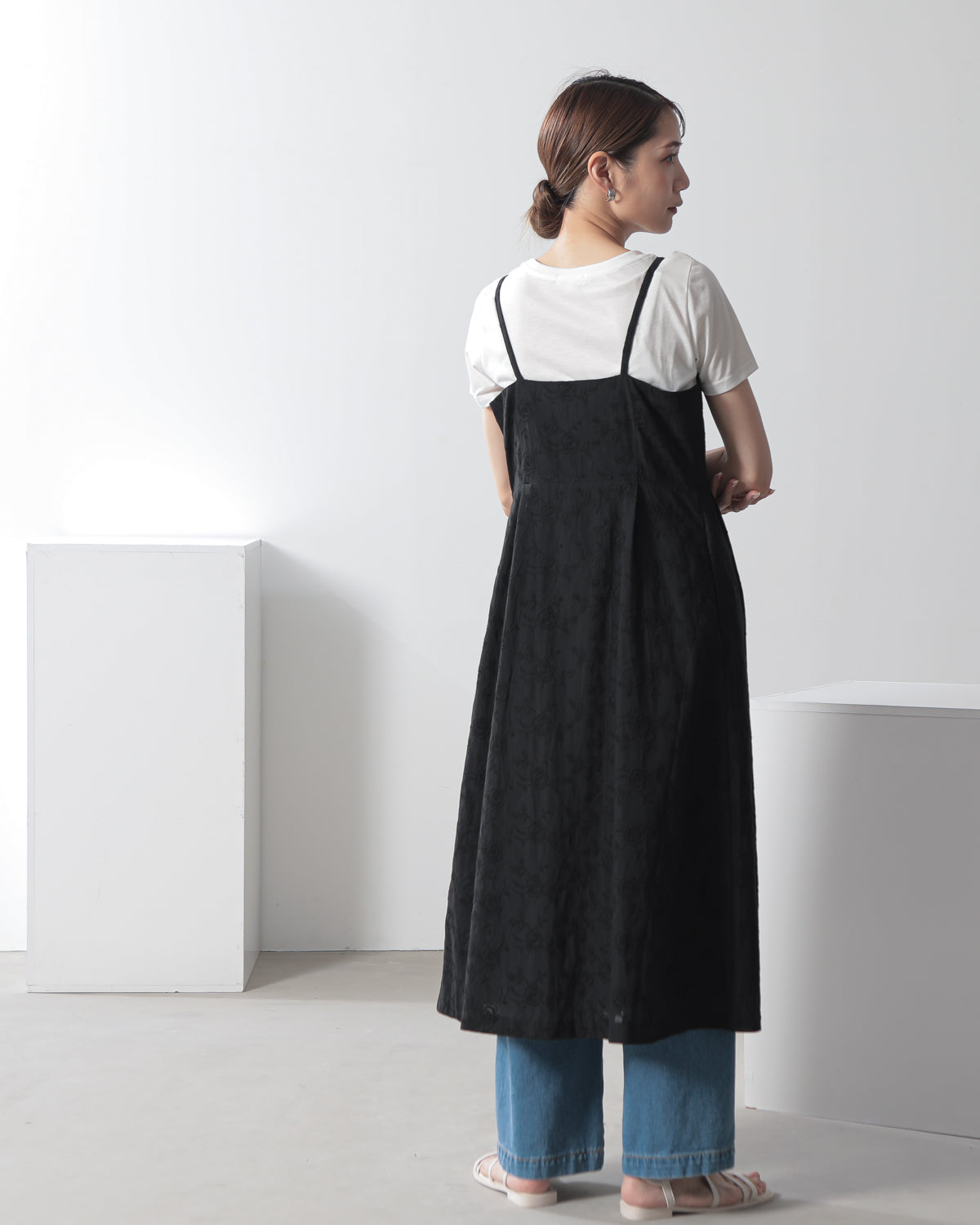 刺繍ロングジレ