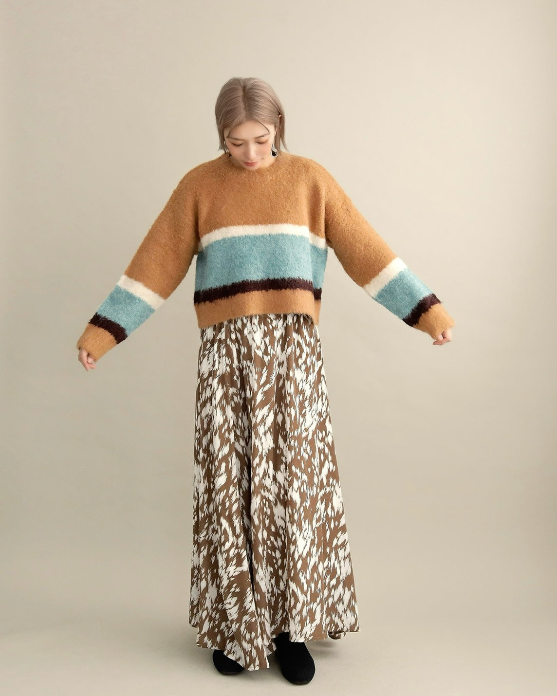 ニュアンスボーダーニット