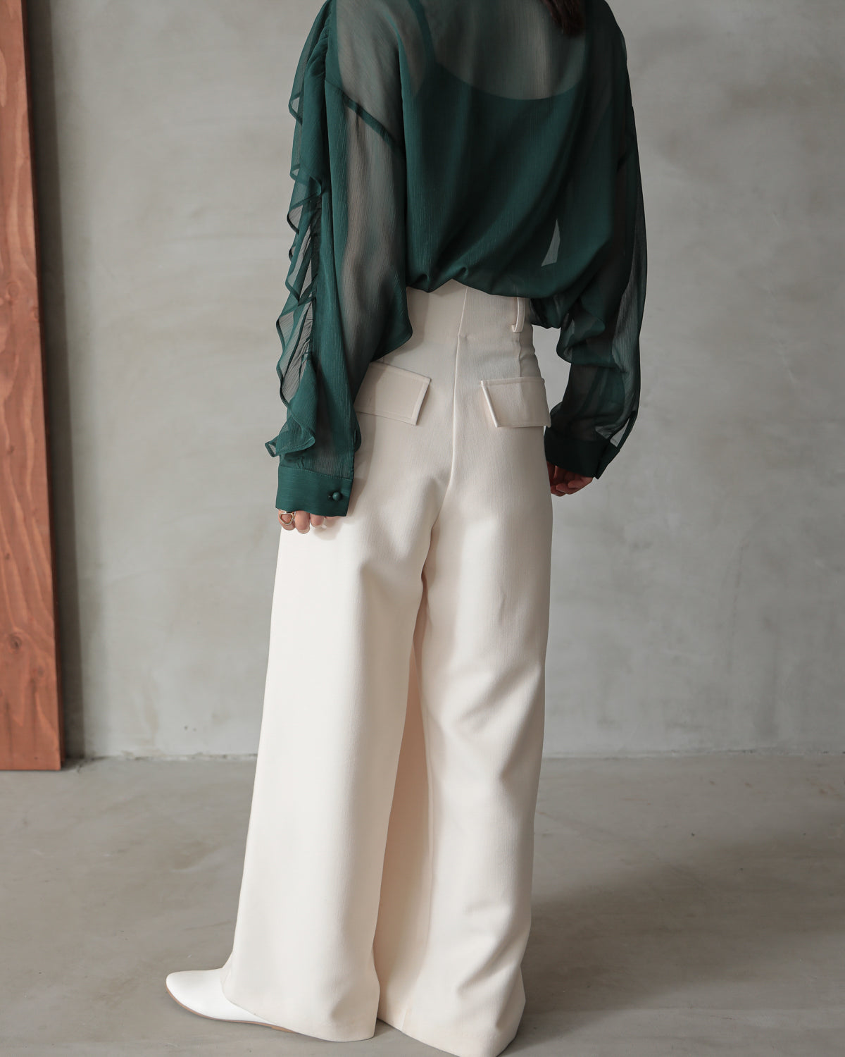 front waist ruched pants