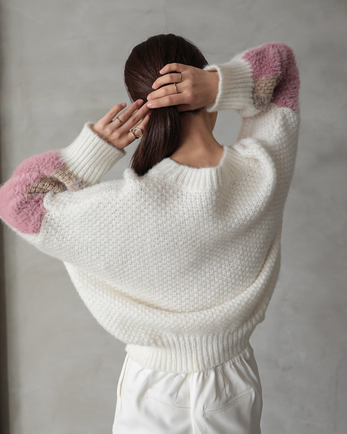 sleeve color scheme Kanoko pullover