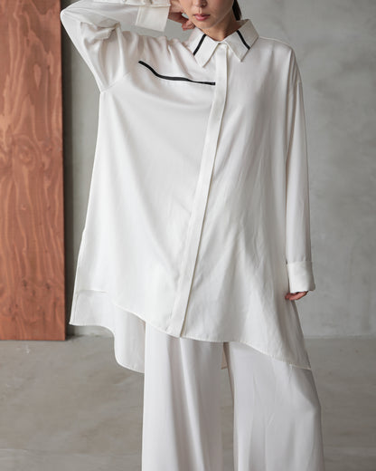 silk look long shirt