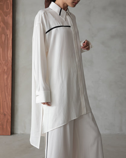 silk look long shirt