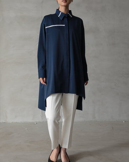 silk look long shirt