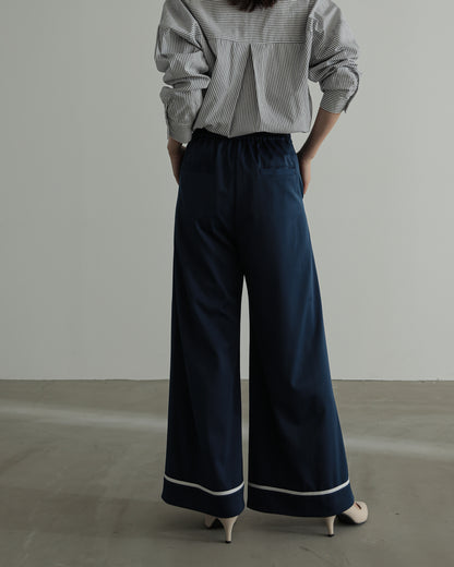 silk look wide pants