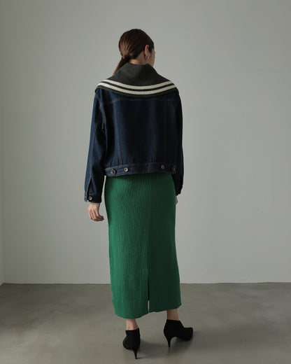 collar knit denim G Jumper