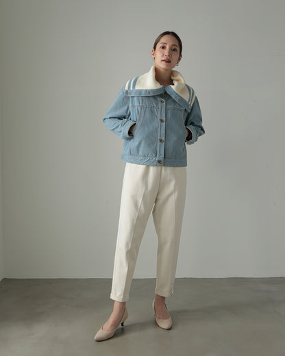 collar knit denim G Jumper