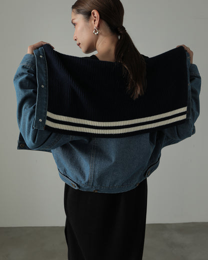 collar knit denim G Jumper