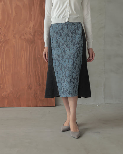 lace switching skirt