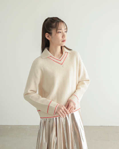 skipper collar pullover