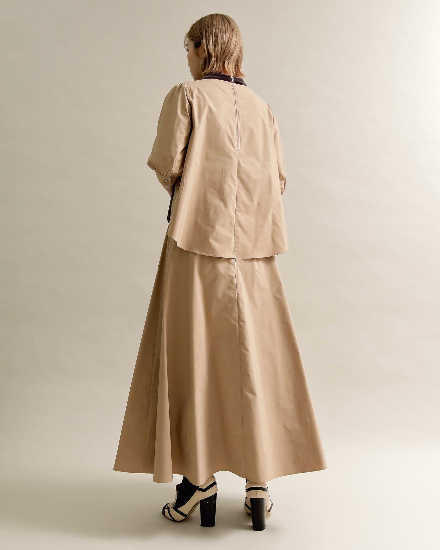 異素材組み合わせスカート