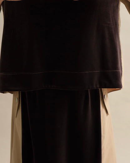 異素材組み合わせブラウス