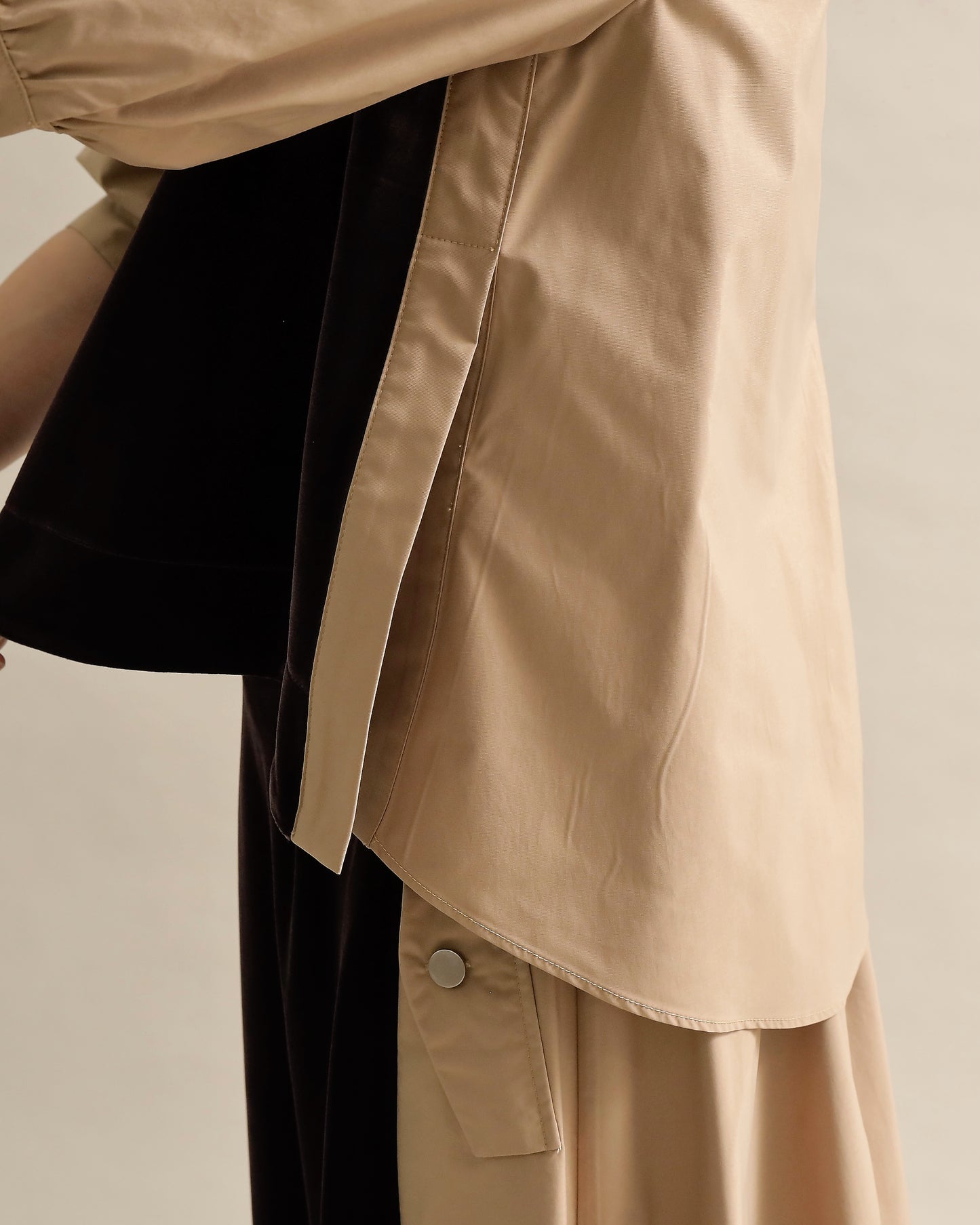 異素材組み合わせブラウス