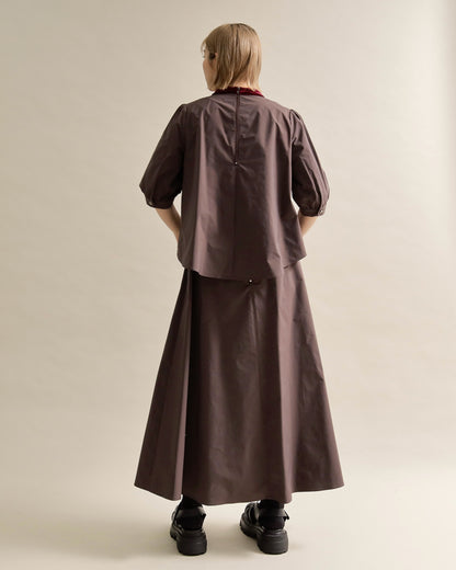 異素材組み合わせブラウス