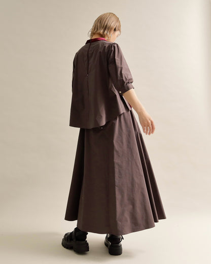 異素材組み合わせブラウス