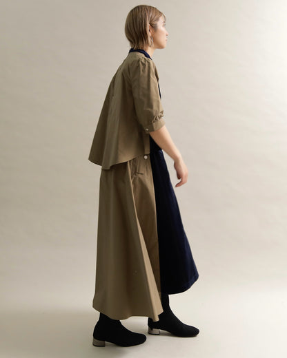 異素材組み合わせブラウス