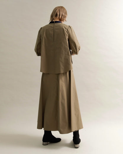 異素材組み合わせブラウス