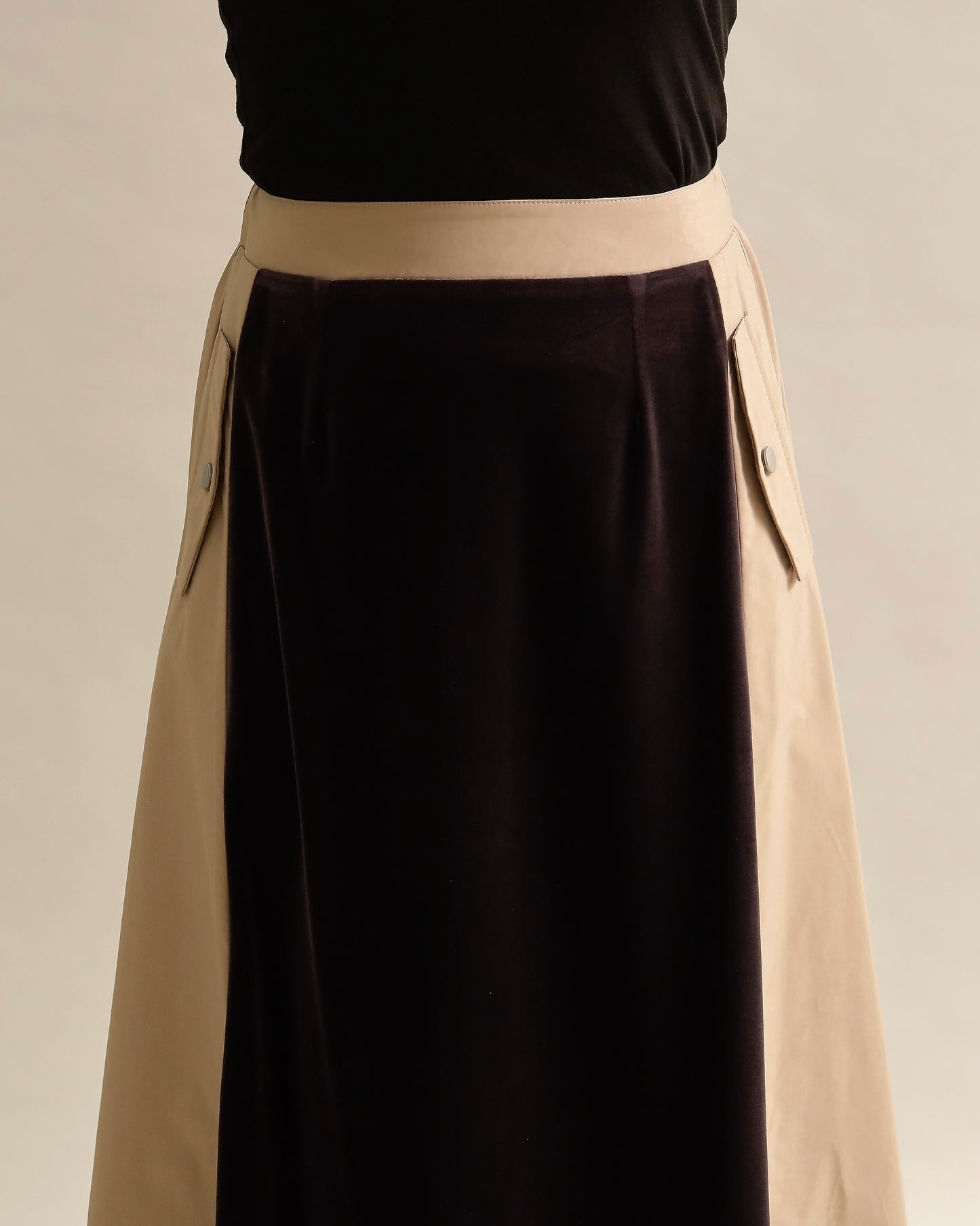 異素材組み合わせスカート