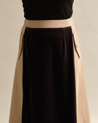 異素材組み合わせスカート