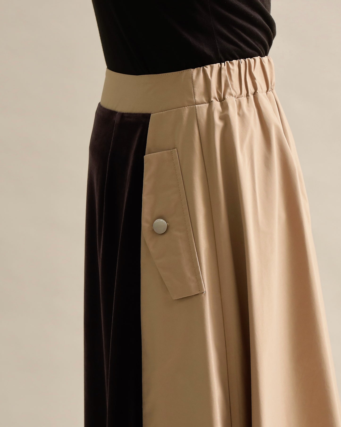 異素材組み合わせスカート