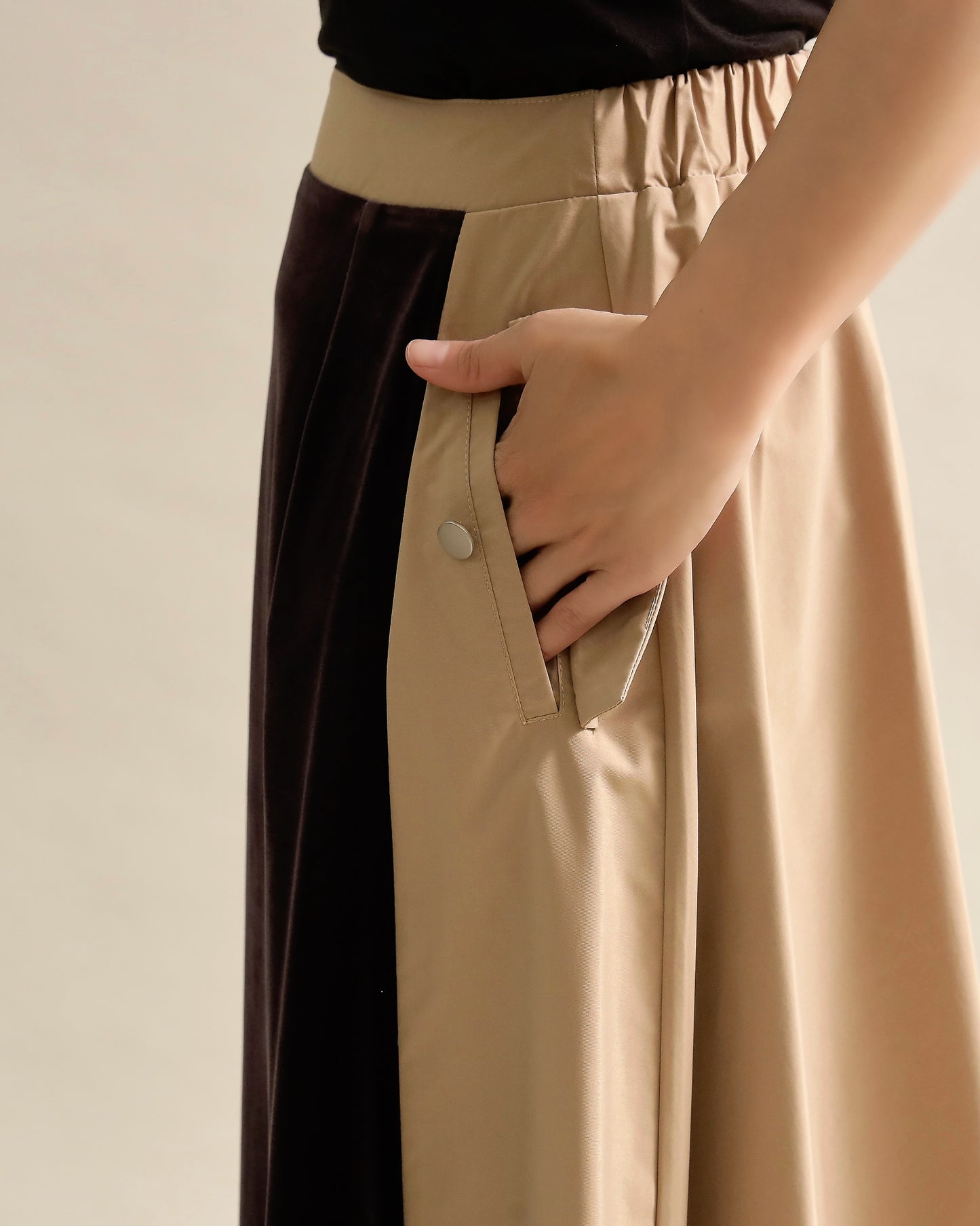 異素材組み合わせスカート