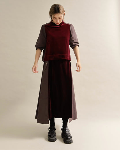 異素材組み合わせスカート