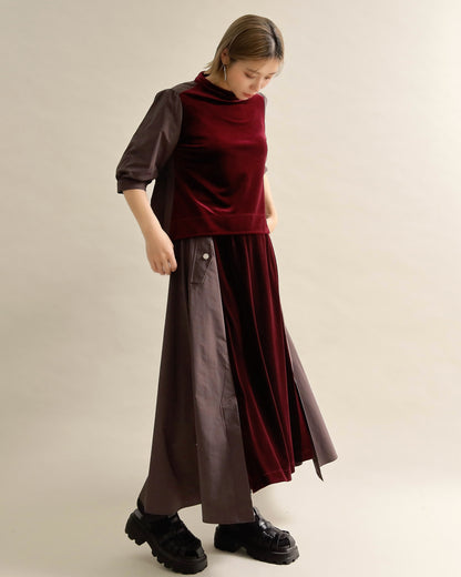 異素材組み合わせスカート