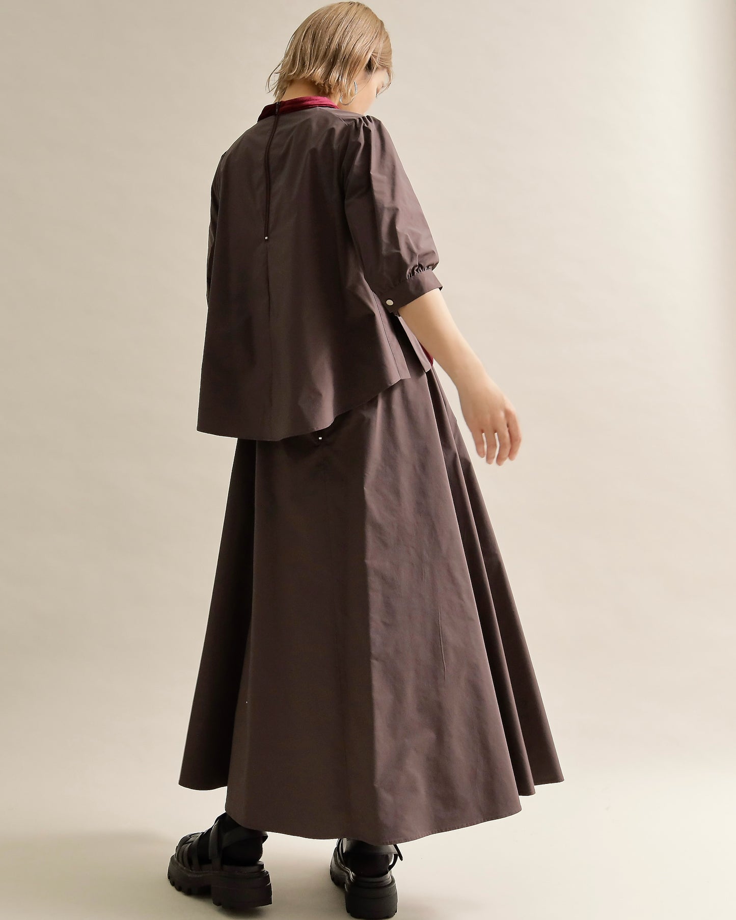 異素材組み合わせスカート