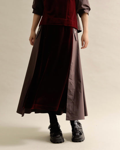 異素材組み合わせスカート