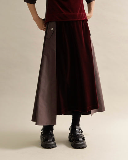 異素材組み合わせスカート