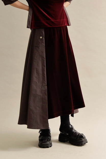 異素材組み合わせスカート