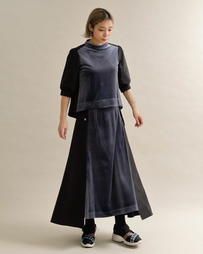 異素材組み合わせスカート