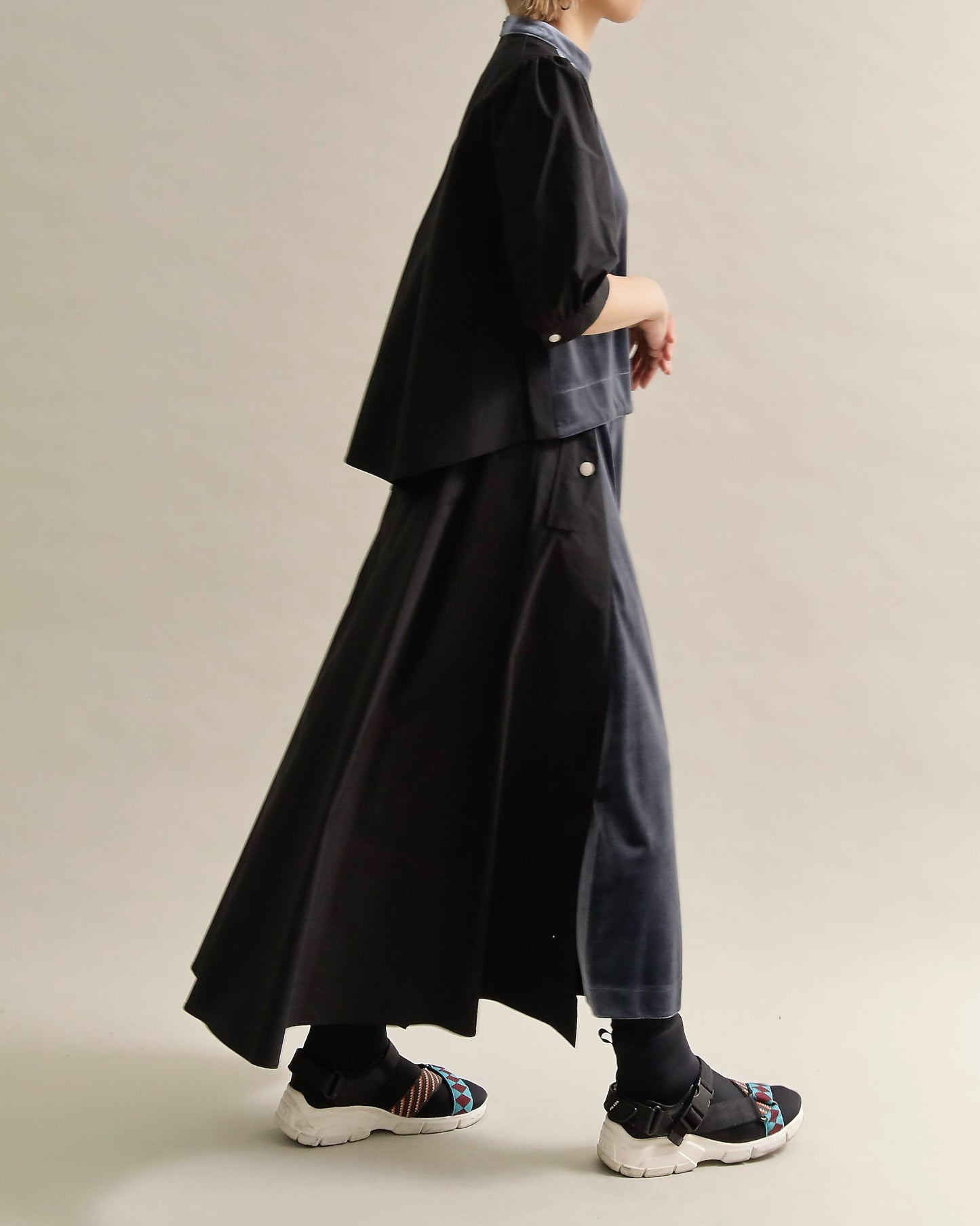 異素材組み合わせスカート