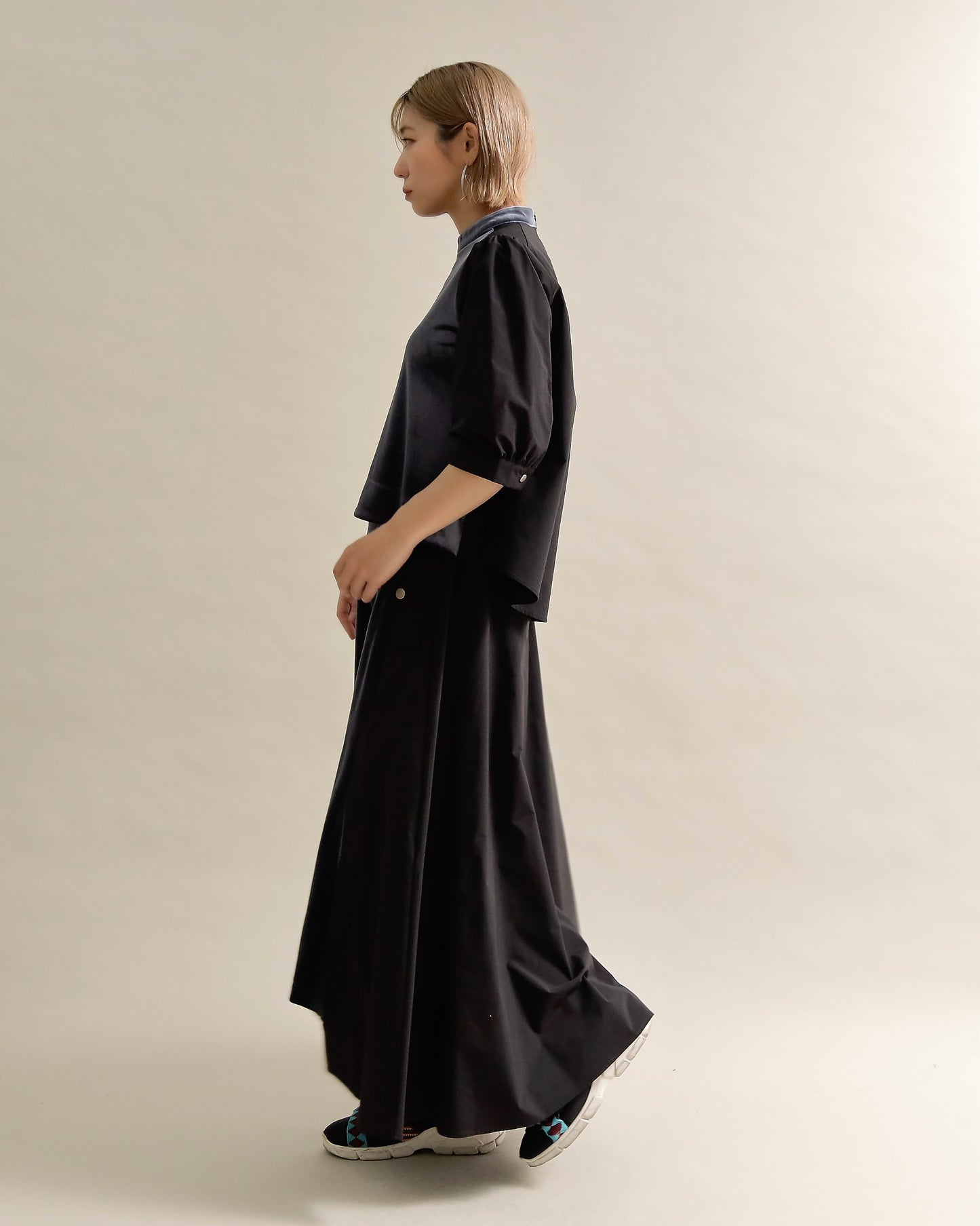 異素材組み合わせスカート