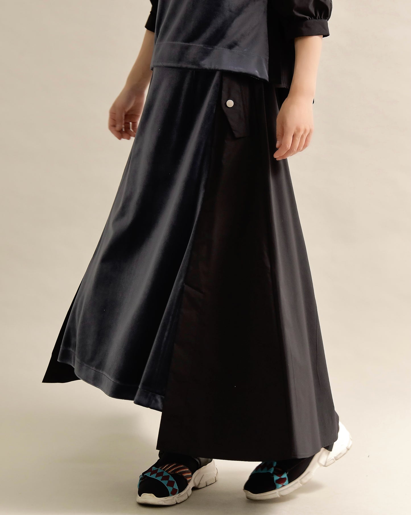 異素材組み合わせスカート