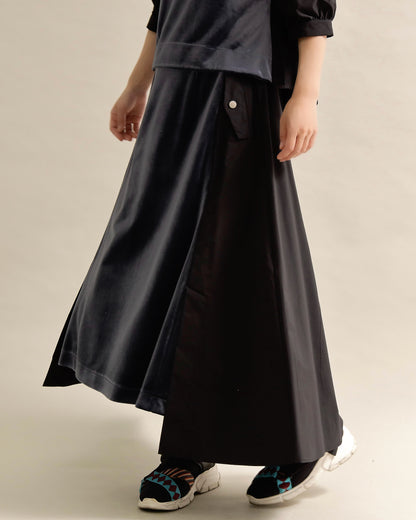 異素材組み合わせスカート