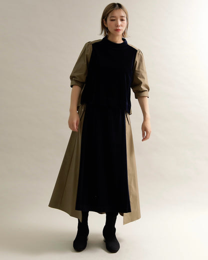 異素材組み合わせスカート