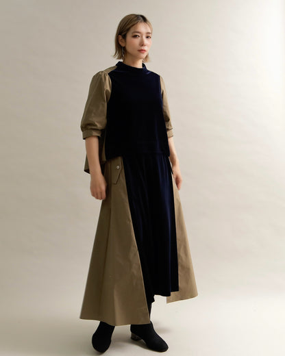 異素材組み合わせスカート