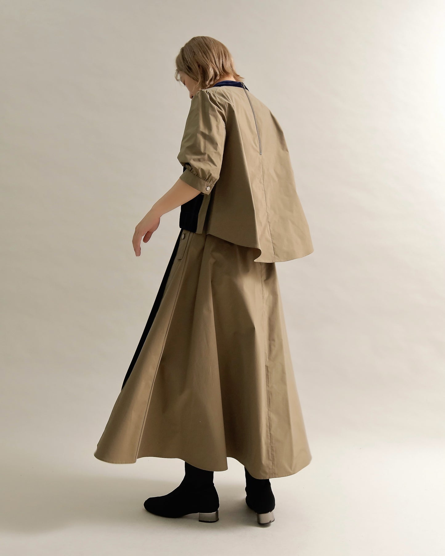 異素材組み合わせスカート