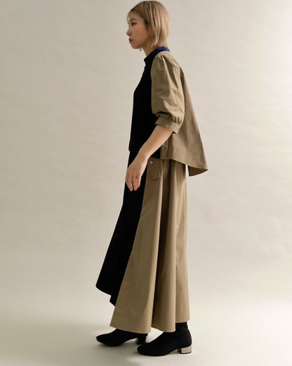 異素材組み合わせスカート